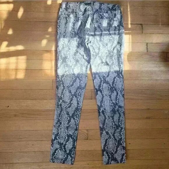 DL1961 Grey Snakeprint Skinny Jeans Size 27 - Picture 7 of 9